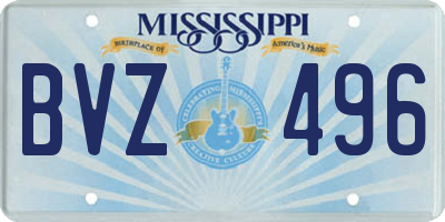 MS license plate BVZ496