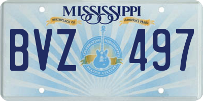 MS license plate BVZ497