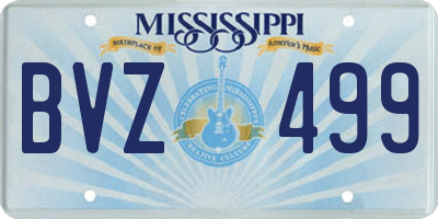 MS license plate BVZ499