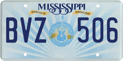 MS license plate BVZ506