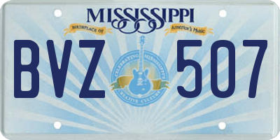 MS license plate BVZ507