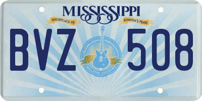 MS license plate BVZ508