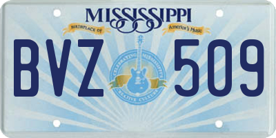 MS license plate BVZ509