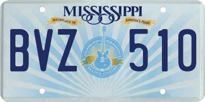 MS license plate BVZ510