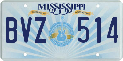 MS license plate BVZ514
