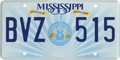 MS license plate BVZ515