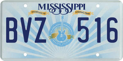 MS license plate BVZ516