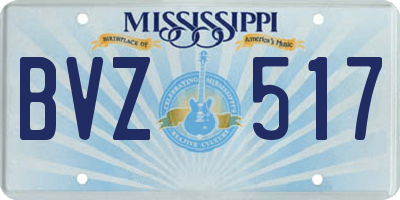 MS license plate BVZ517