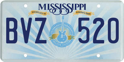 MS license plate BVZ520