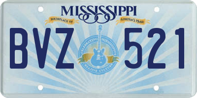MS license plate BVZ521