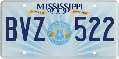 MS license plate BVZ522