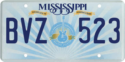 MS license plate BVZ523