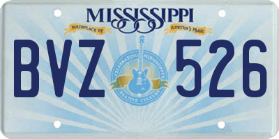 MS license plate BVZ526