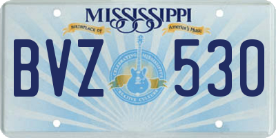 MS license plate BVZ530