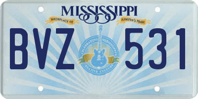 MS license plate BVZ531