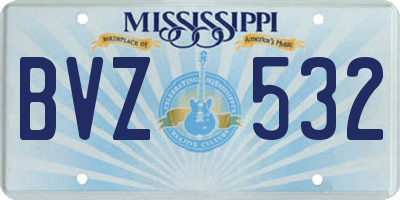 MS license plate BVZ532
