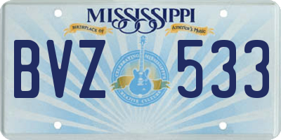 MS license plate BVZ533