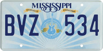 MS license plate BVZ534