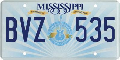 MS license plate BVZ535