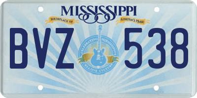 MS license plate BVZ538
