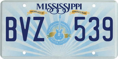 MS license plate BVZ539