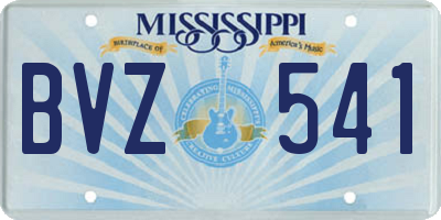 MS license plate BVZ541
