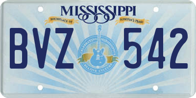 MS license plate BVZ542
