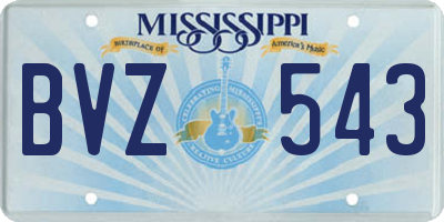 MS license plate BVZ543