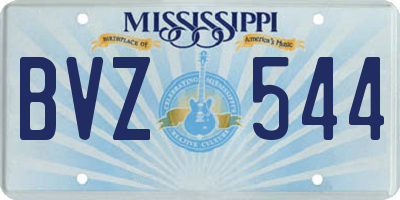 MS license plate BVZ544