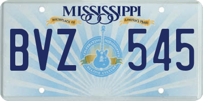 MS license plate BVZ545