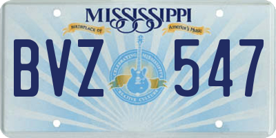 MS license plate BVZ547
