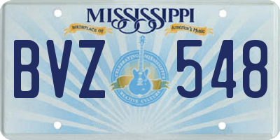 MS license plate BVZ548