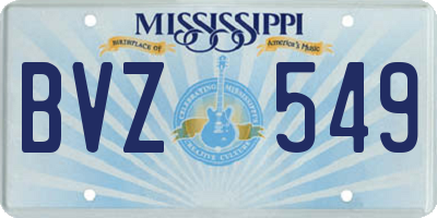 MS license plate BVZ549