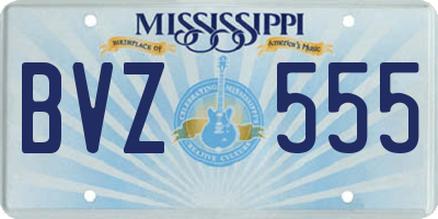 MS license plate BVZ555