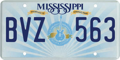 MS license plate BVZ563