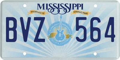 MS license plate BVZ564