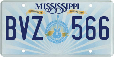 MS license plate BVZ566