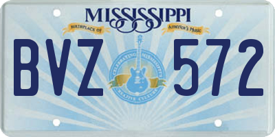 MS license plate BVZ572