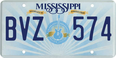 MS license plate BVZ574