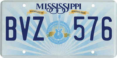 MS license plate BVZ576