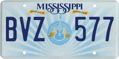 MS license plate BVZ577