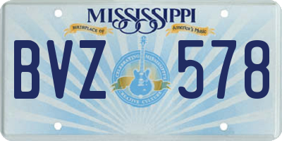 MS license plate BVZ578
