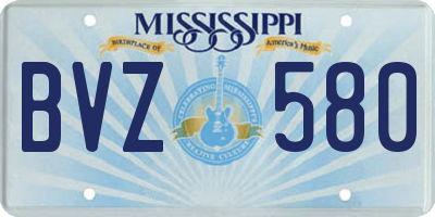 MS license plate BVZ580