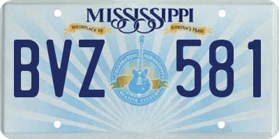 MS license plate BVZ581