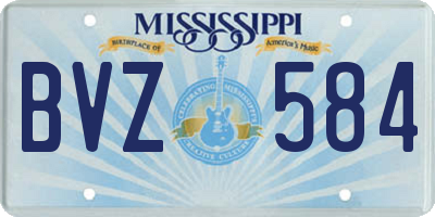 MS license plate BVZ584