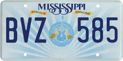 MS license plate BVZ585