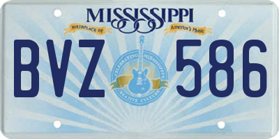 MS license plate BVZ586