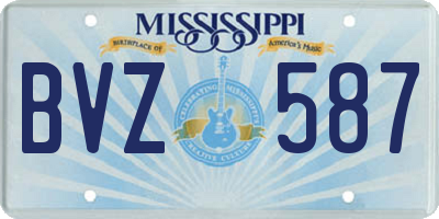 MS license plate BVZ587