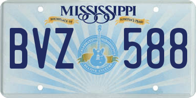 MS license plate BVZ588