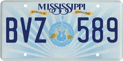 MS license plate BVZ589